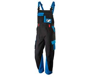 Neo Tools Pantalones de Trabajo HD+ para Hombre, 100% algodón, 275 g/m², Talla S-XXL, Cintura elástica con Goma elástica en la Espalda, Tirantes ajust