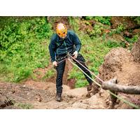 Neo Tools Pantalones de Trabajo para Hombre de Tejido Vaquero Largo, con 8 Bolsillos, Costuras reforzadas en la Zona de la Rodilla, 98% algodón, 2% Elastano, 410 g/m2, Aspecto Cargo Denim, Talla XL