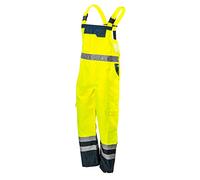 NEO TOOLS Peto impermeable para hombre, 100% poliéster Oxford con revestimiento de poliuretano, tirantes ajustables, talla XL, amarillo