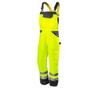 NEO TOOLS Peto reflectante para hombre, 80% poliéster y 20% algodón, 245 g/m², cintura elástica y tirantes ajustables., amarillo, L