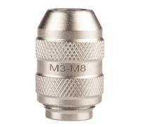 NEO TOOLS Portabrocas para machos de roscar, portabrocas de rosca, portaherramientas, atornillador inalámbrico, adaptador de machos de 1/4 pulgadas, para rosca M3-M8, CrV