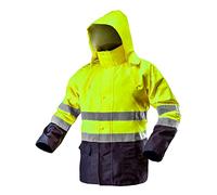 NEO TOOLS Reflectante con reflektio rayas en ISO 20471 Chaqueta de Advertencia Naranja Neon Amarillo Lluvia Chaqueta Chaqueta de trabajo LeiKaTex - Chaqueta de
