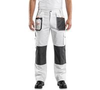 NEO TOOLS X Pantalones de utilidades de Trabajo, Blanco, Medium para Hombre