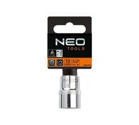 Neo Tools Vaso De 6 Puntas 1/2" Ø24 Mm Din 3124, Acero Crv, Acabado Cromado Pulido
