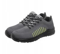 NEO TOOLS Zapatos de seguridad para hombre, ligeros, con puntera de acero, transpirables, con puntera de acero, suela de acero antideslizante, botas de seguridad amortiguadoras, gris, 43 EU