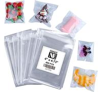 NEOACT 400 bolsas de celofán transparentes resellables de 4 x 4.7 pulgadas, buenas para panadería, velas, jabón, galletas