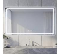 NeoArt Espejo baño con luz LED antivaho HD Espejo Plateado 100x60 cm | Espejo de baño regulable 3000K-6500K 3 colores ajuste de brillo 10%-100% función memoria interruptor táctil IP44 IP65