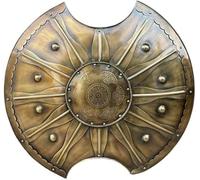 NEOARY Escudo de guerra de Troya Histórico Escudo de Aquiles de Troya Escudo de Brad Pitt, hecho a mano para disfraz de caballero soldado guerrero, escudo de guerra medieval para cosplay, teatro y