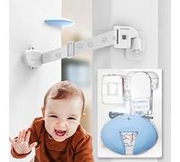 Neobay Cerradura de puerta a prueba de niños con tope de silicona para puerta de bebé. No hay necesidad de puerta de bebé. Mantén al niño fuera y deja que el gato entre. Evita lesiones por pellizcos