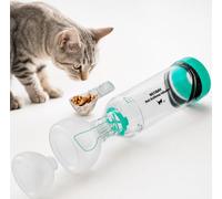 Neobay Espaciador de inhalador para gatos con alimentador cómodo único, ayuda de entrenamiento e indicador de respiración de flujo sensible, cámara de aerosol felino para gatos con una condición