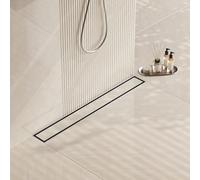 Neodrain Drenaje de ducha lineal de 30 pulgadas, con cubierta plana y 2 en 1, drenaje de suelo de ducha rectangular, drenaje de ducha de suelo