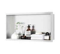 Neodrain Nicho de Ducha, Estante de Almacenamiento de inserción, (tamaño Interior de 24 x 12 x 4 Pulgadas), nicho de Pared de Ducha de Acero Inoxidable, Ducha empotrada con Azulejos para