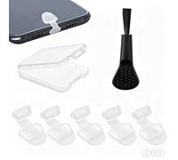 NEODTX Tapa protectora USB C, 5 unidades, funda de silicona para puerto tipo C, teléfono móvil y tableta, compatible con iPhone 15 16 Pro Max Google, Samsung Galaxy, Xiaomi Redmi XPLORA Motorola Etc