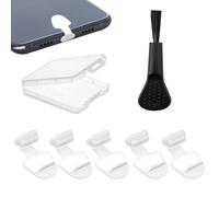 NEODTX Tapa protectora USB C, 5 unidades, funda de silicona para puerto tipo C, teléfono móvil y tableta, compatible con iPhone 15 16 Pro Max Google, Samsung Galaxy, Xiaomi Redmi XPLORA Motorola Etc