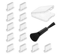 NEODTX Tapón antipolvo USB C, 12 unidades, funda de silicona USB 3.1 tipo C puerto para la mayoría de los accesorios de teléfono móvil y tableta tipo C iPhone 15 16 pro max Google Samsung Galaxy