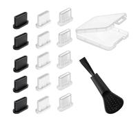 NEODTX Tapón antipolvo USB C, 15 unidades, funda de silicona USB 3.1 tipo C para la mayoría de los accesorios de teléfono móvil y tableta, iPhone 15 16 Pro Max Redmi Samsung Galaxy Motorola USB C Tapa