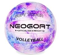 NEOGOAT Balón de voleibol morado de playa para exteriores, superficie gruesa de 3 mm, piel suave, regalos oficiales de voleibol para jóvenes, principiantes, adolescentes, juegos de playa, juegos