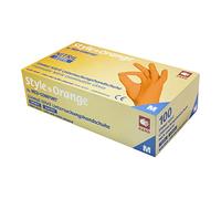 neoLab 1-0834 - Guantes desechables de nitrilo (talla S, 100 unidades), color naranja