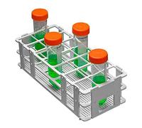 neoLab 6-2544 - Marco para tubos de ensayo de polipropileno, 21 capacidad, 3 x 7 agujeros, 30 mm de diámetro para vasos, 30,5 mm de diámetro, color blanco