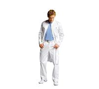 Neolab - Abrigo de laboratorio para hombre con cuello redondo de tela mixta, talla de Reino Unido 20, color blanco