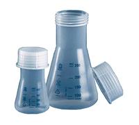 neoLab BN-2607 - Pistón Erlenmeyer de polipropileno con tapa de rosca, cuello ancho, NS 45/40, 1000 ml, 4 unidades