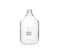 neoLab Botella de basura de vidrio borosilicato de 3,5 l con tapa de aspiración GL 45, transparente