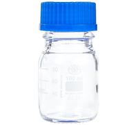 neoLab E-1429 Frascos de laboratorio, GL 45, 100 ml, rosca ISO, tapón + anillo vertedor (paquete de 10 unidades)