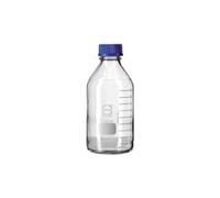 neoLab ecoLab Duran GL 45 - Botellas de laboratorio de vidrio de borosilicato con anillo vertedor y tapa de rosca, transparente, capacidad de 1000 ml