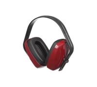 neoLab Protección auditiva con almohadillas acolchadas, polietileno de alta densidad, rojo/negro