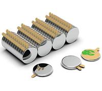 NeoMagNova® Imán De Neodimio Autoadhesivo Extra Fuerte - N42, 8x1mm Imanes De Potencia Adhesivos De Dorso Redondo - para Decoraciones, Arte, Artesanía, Miniaturas Y Más - Juego De 100 Piezas