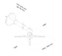 Neomounts - BEAMER-W050SILVER Soporte de pared para proyector - prof. 37-47 cm - movimiento completo