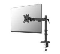 Neomounts Nero Quick Fix Brazo de monitor para 1 monitor, negro (con abrazadera y pasacables de escritorio)