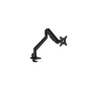 Neomounts Next Slim Desk Brazo de monitor con resorte de gas para 1 monitor, negro (con abrazadera y pasacables de escritorio)