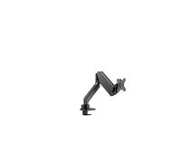 Neomounts Next Core Brazo de monitor con resorte de gas para 1 monitor, negro (con abrazadera y pasacables de escritorio)