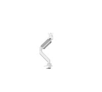 Neomounts Next Core Brazo de monitor con resorte de gas para 1 monitor, blanco (con abrazadera y pasacables de escritorio)