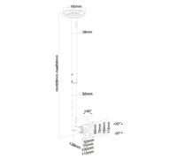 Neomounts - FPMA-C050SILVER Soporte de techo para monitor/TV 10-30"" - alt. 60-85 cm