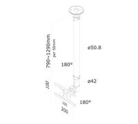 Neomounts - FPMA-C100 Soporte de techo para monitor/TV 10-30"" - alt. 79-129 cm