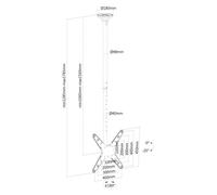 Neomounts - FPMA-C340BLACK Soporte de techo para monitor/TV 32-75"" - alt. 106-156 cm