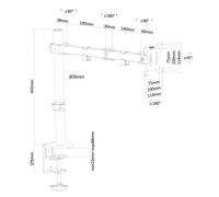 Neomounts - FPMA-D550BLACK Brazo de monitor 10-32""