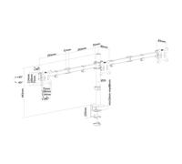 Neomounts - FPMA-D550D3BLACK Brazo de monitor 10-27""