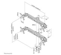 Newstar FPMA-D700D4 30 pulgadas pulgadas Negro soporte de mesa par