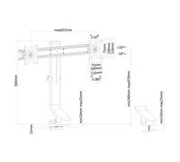 Neomounts - FPMA-D860DBLACK Brazo de monitor 10-27""