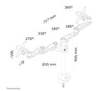 Neomounts - FPMA-D935DG Brazo de monitor 10-27""