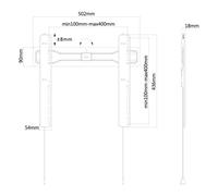 Neomounts - LED-W400BLACK Soporte de pared para TV 32-55"" - ultra plano