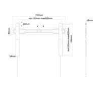 Neomounts - LED-W600BLACK Soporte de pared para TV 37-75"" - ultra plano