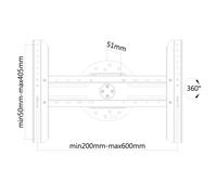 Neomounts LED-WR100BLACK Soporte de pared para TV 37-75" - giratorio