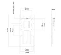 Neomounts NewStar Adaptador Ajustable FPMA-LIFT100BLACK 10-30 8KG