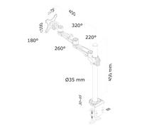 Soporte de mesa para pantallas planas (30) Plata - NEWSTAR