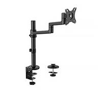 Neomounts Next Lite Brazo de monitor ahorrador de espacio para 1 monitor, negro (con abrazadera y ojal)