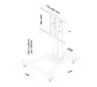 Neomounts - PLASMA-M1200 Carro para TV 42-70""